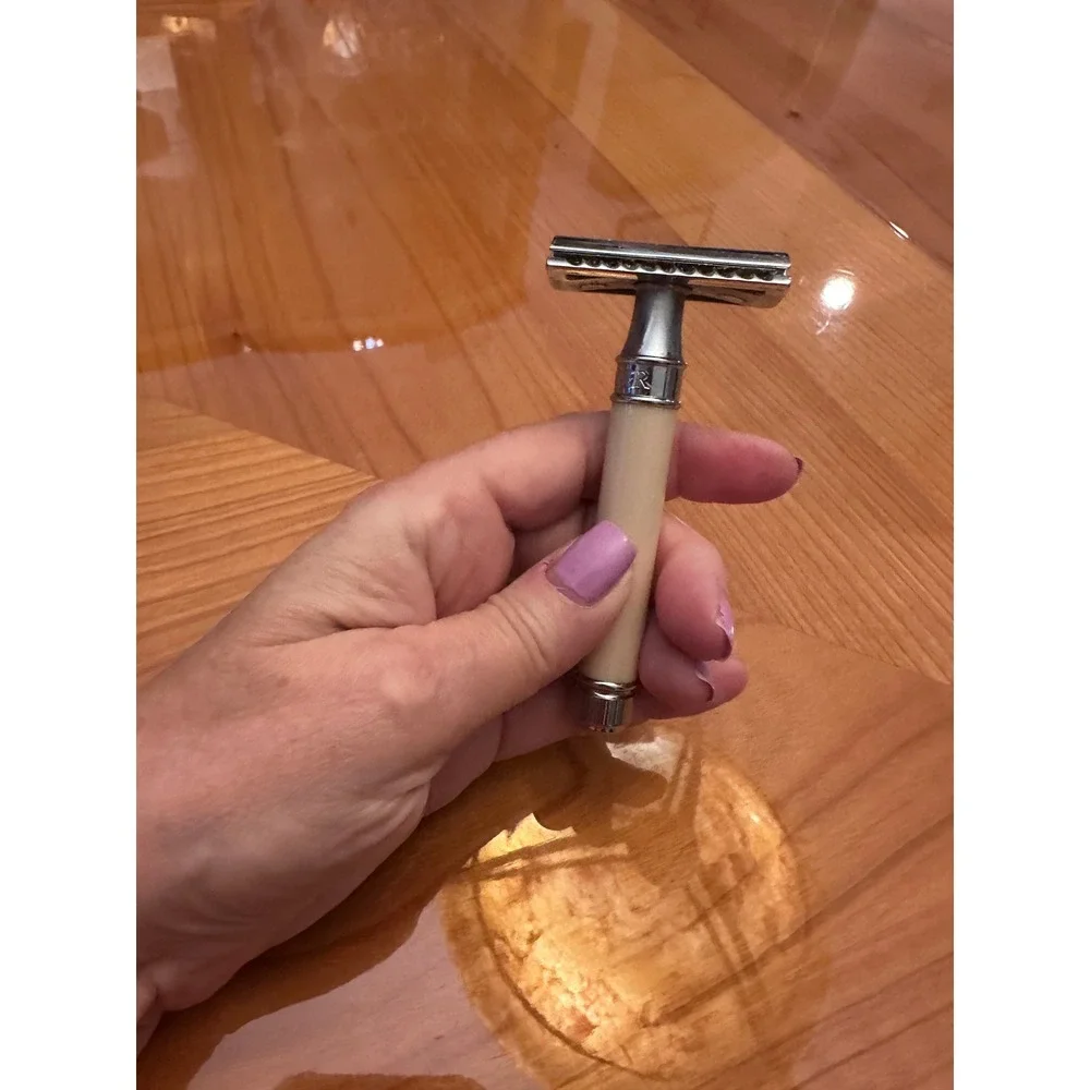 Edwin Jagger‎ Wet Shaving Kit Safety Razor 40 Blades Brush and Ceramic Bowl Set